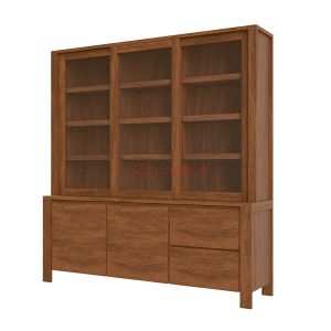 3 Door Rustic Display Cabinet