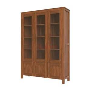 3 door Display Cabinet Teak 1