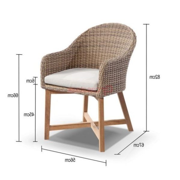 Coastal Wicker Dining Chair WDC-03 - Image 3