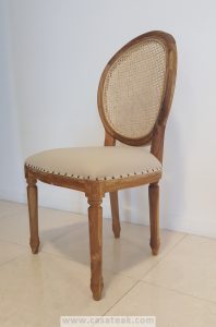 Fabric seat French design dining chair Malaysia, Farm house furniture KL