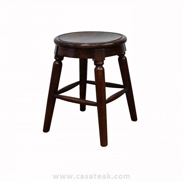 kopitiam stool, teak wood round stool, Kopitiam chair