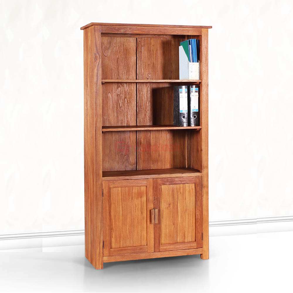 Teak wood bookshelf