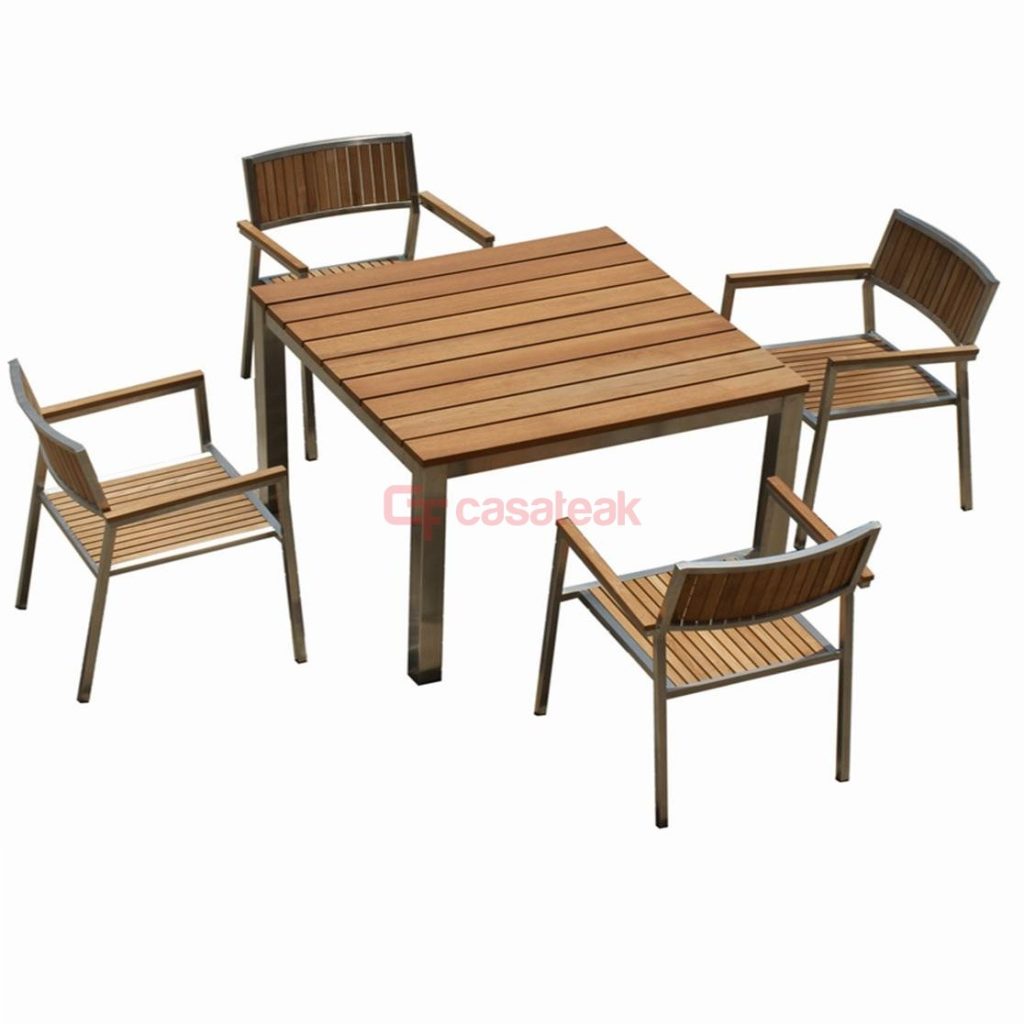 Stainless Steel Outdoor Table, Outdoor Garden Teak Furniture Selangor,