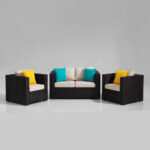 Tajani Wicker Sofa Darkbrown