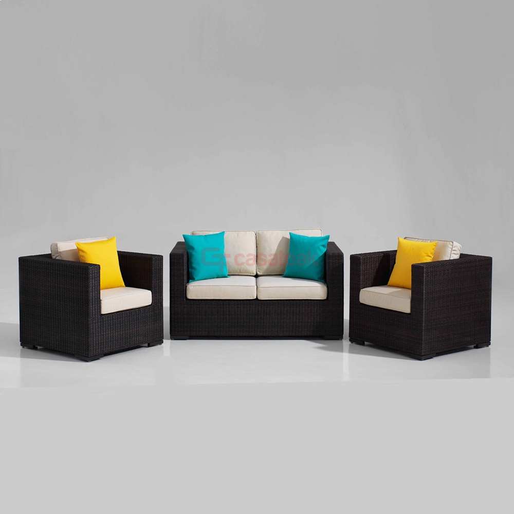 Tajani Wicker Sofa Darkbrown