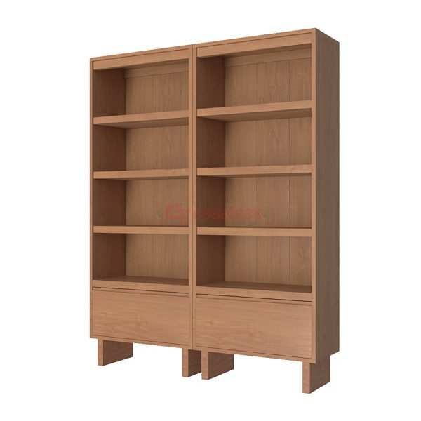 Teak Book Shelf Single Drawer