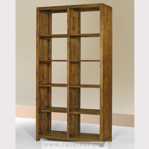 reclaimed bookcase, teak book shelf solid wood