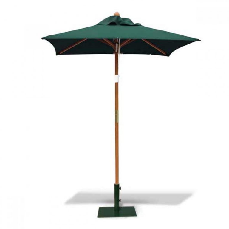 Teak garden umbrella