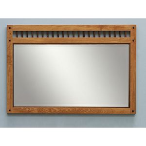 Teak wall mirror, wooden mirror