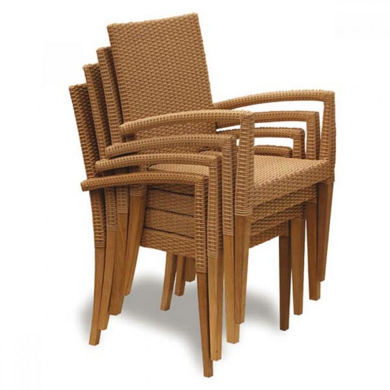 wicker stacking chair, outdoor restaurant chair
