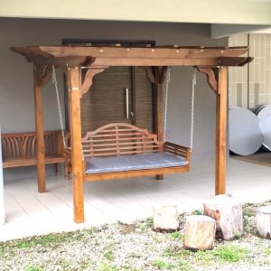 Teak pergola Swing