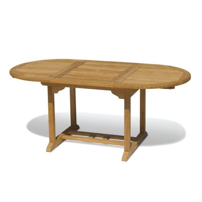 Extendable teak outdoor table