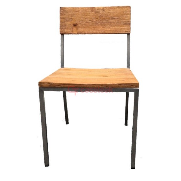 Teak Dining Chair - Steel