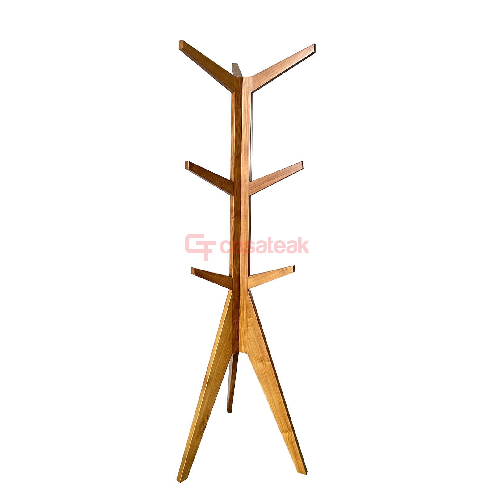 Solid wood tree shaped coat stand.