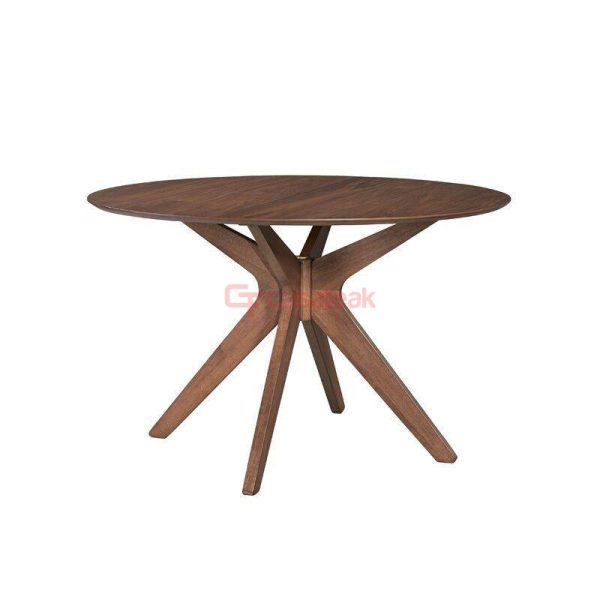 Teak Wood Round Dining Table- Valencia