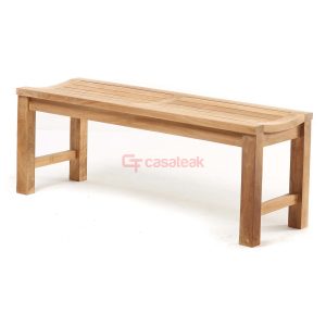 Curve shape teak bench