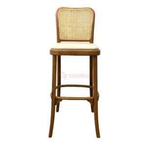 Cane Bar chair Leather