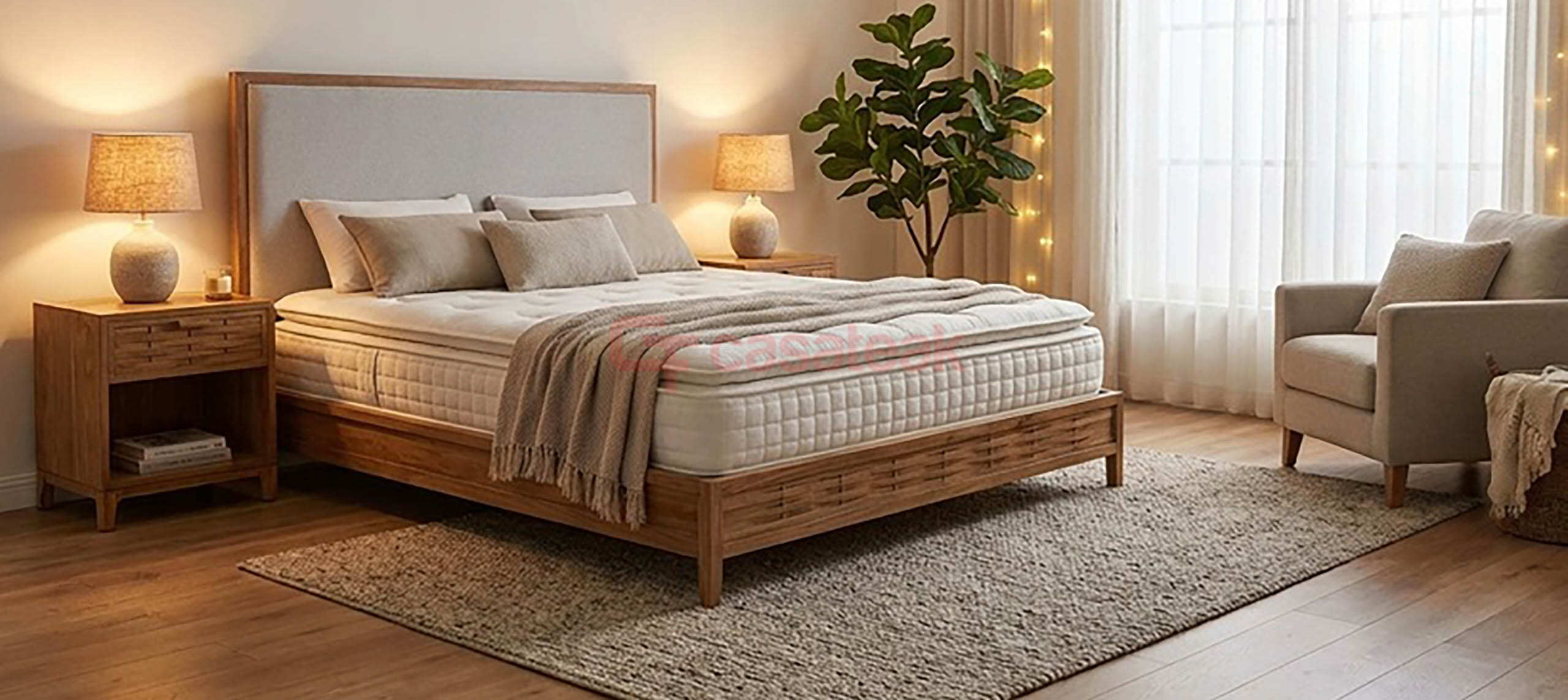 Bedroom Set fabric headboard