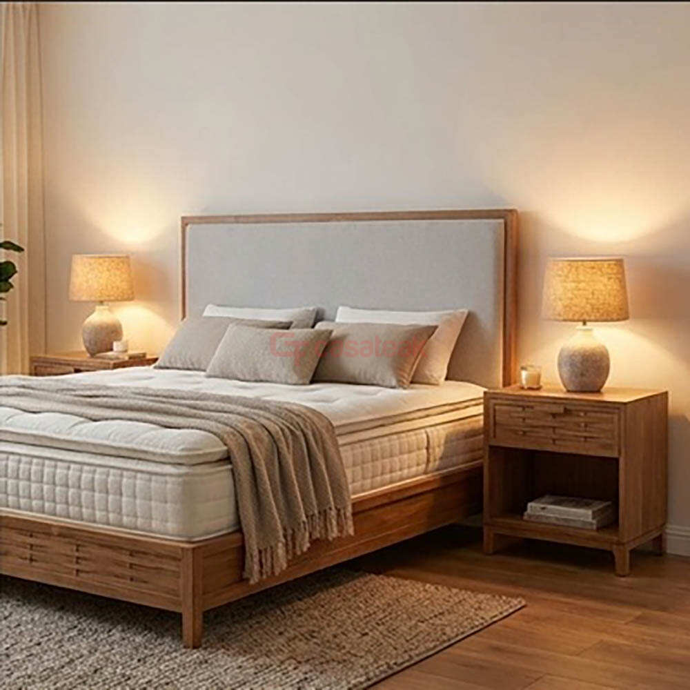 Modern Fabric Bed Frame wave