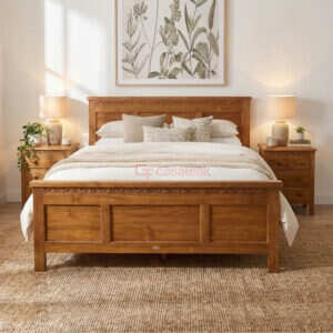 Robert Teak Wood Bed Frame