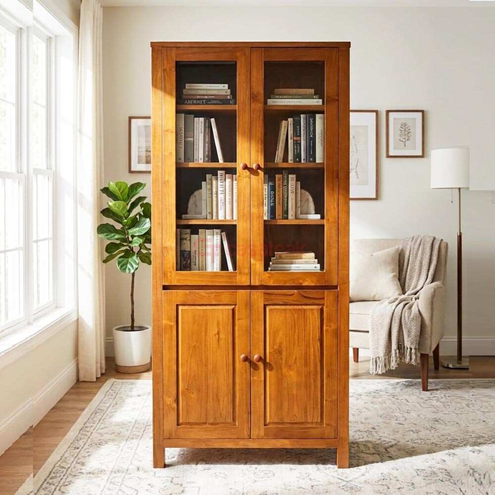 Glass Doors Book Cabinet