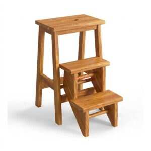 3 Tier Folding Wooden Step Stool