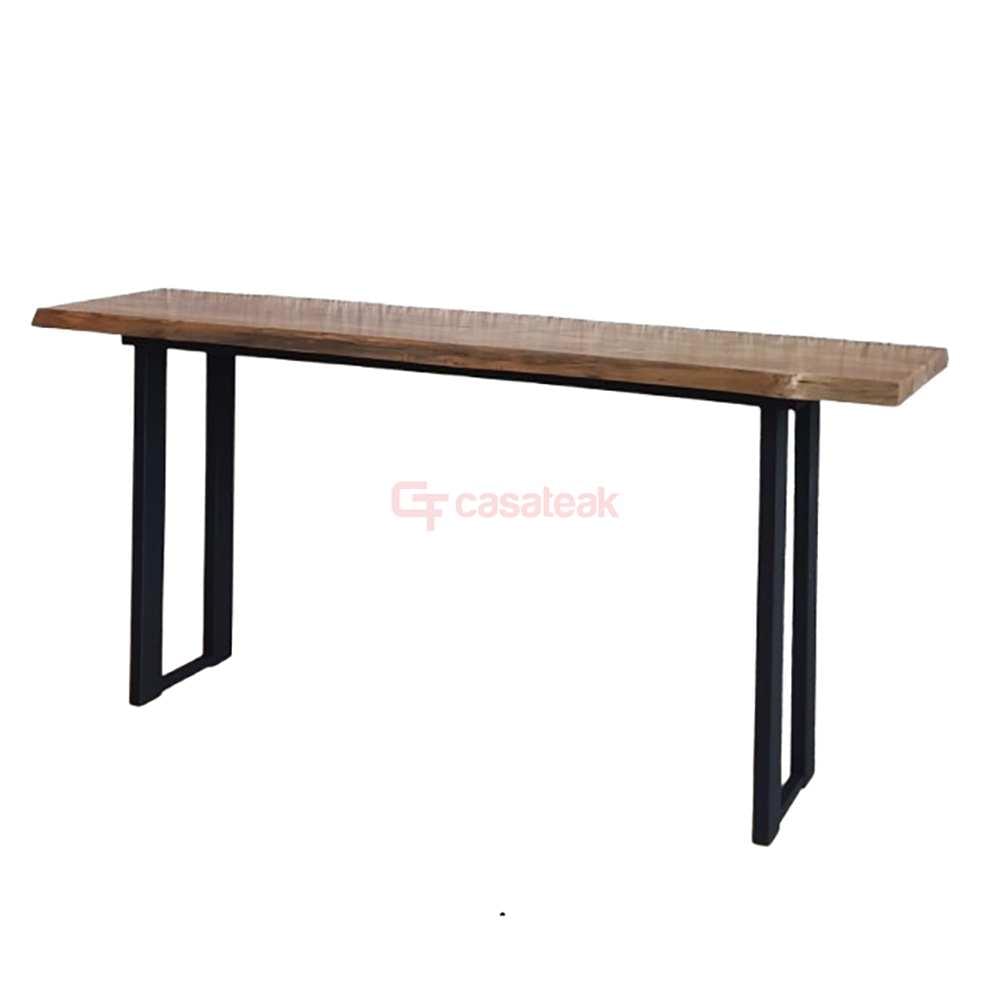 Lalaport Teak Console Table Metal Legs CT-1013